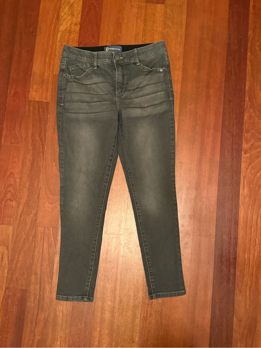 Democracy Ab'solution Petite 6P High Rise Ankle Skinny Jeans Washed Gray